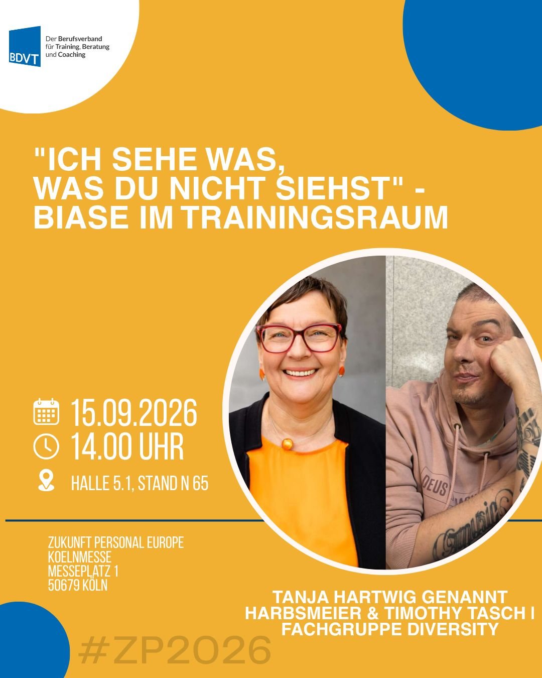 Vortrag von Tanja Hartwig und Timothy Tasch auf der ZP 2026 am 15.09.2026