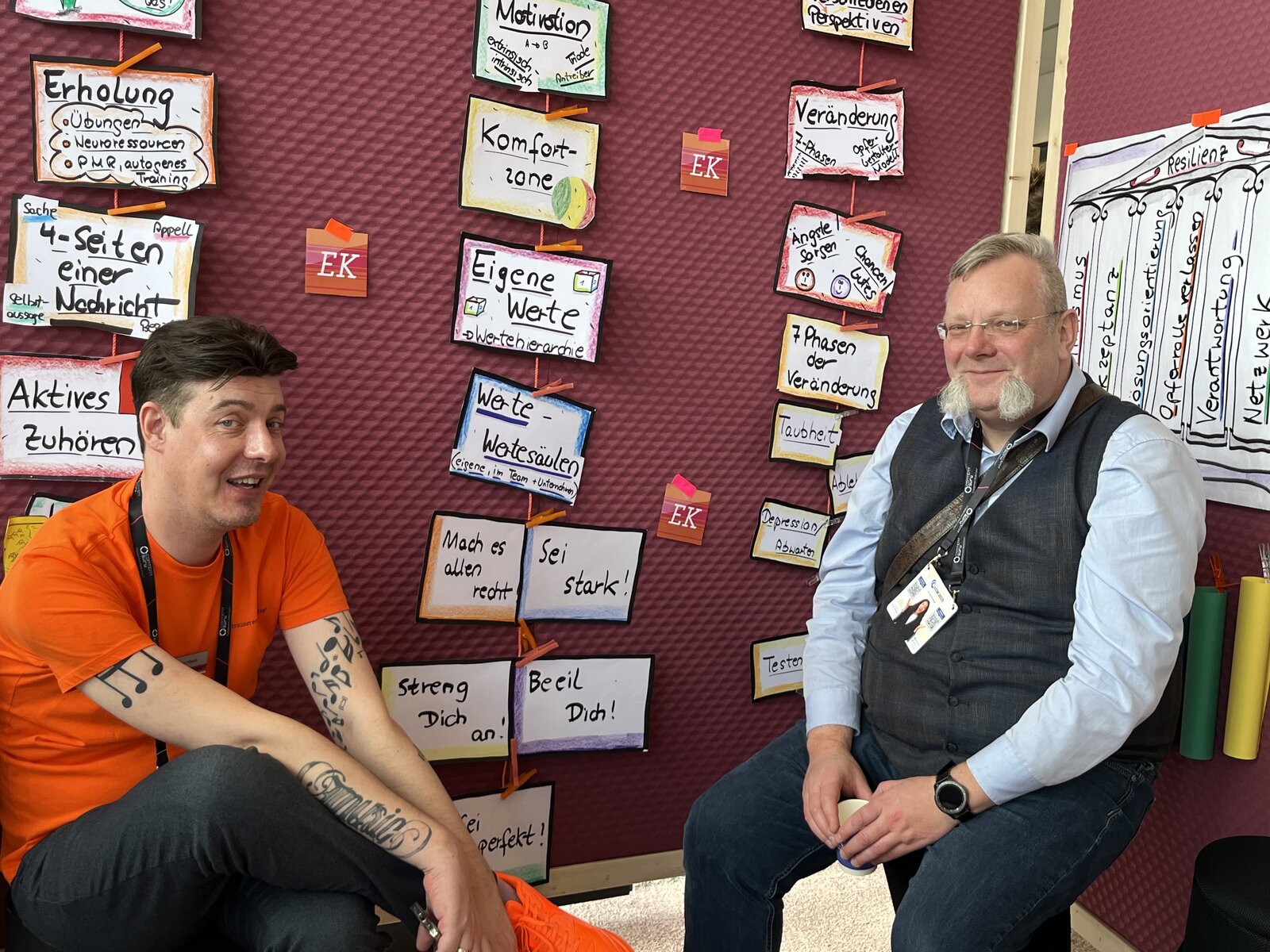 Trainer Timothy Tasch und Christian im Gespräch